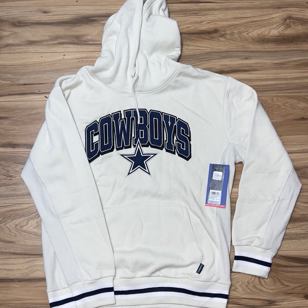 Cowboys White Hoodie Sweater